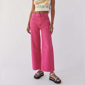 BDG pink corduroy pants high waisted and wide leg
